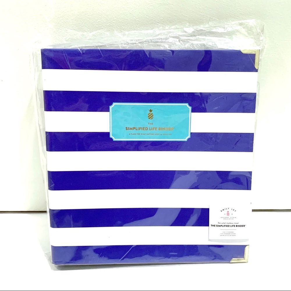 Emily Ley Simplified Life Binder Blue and White